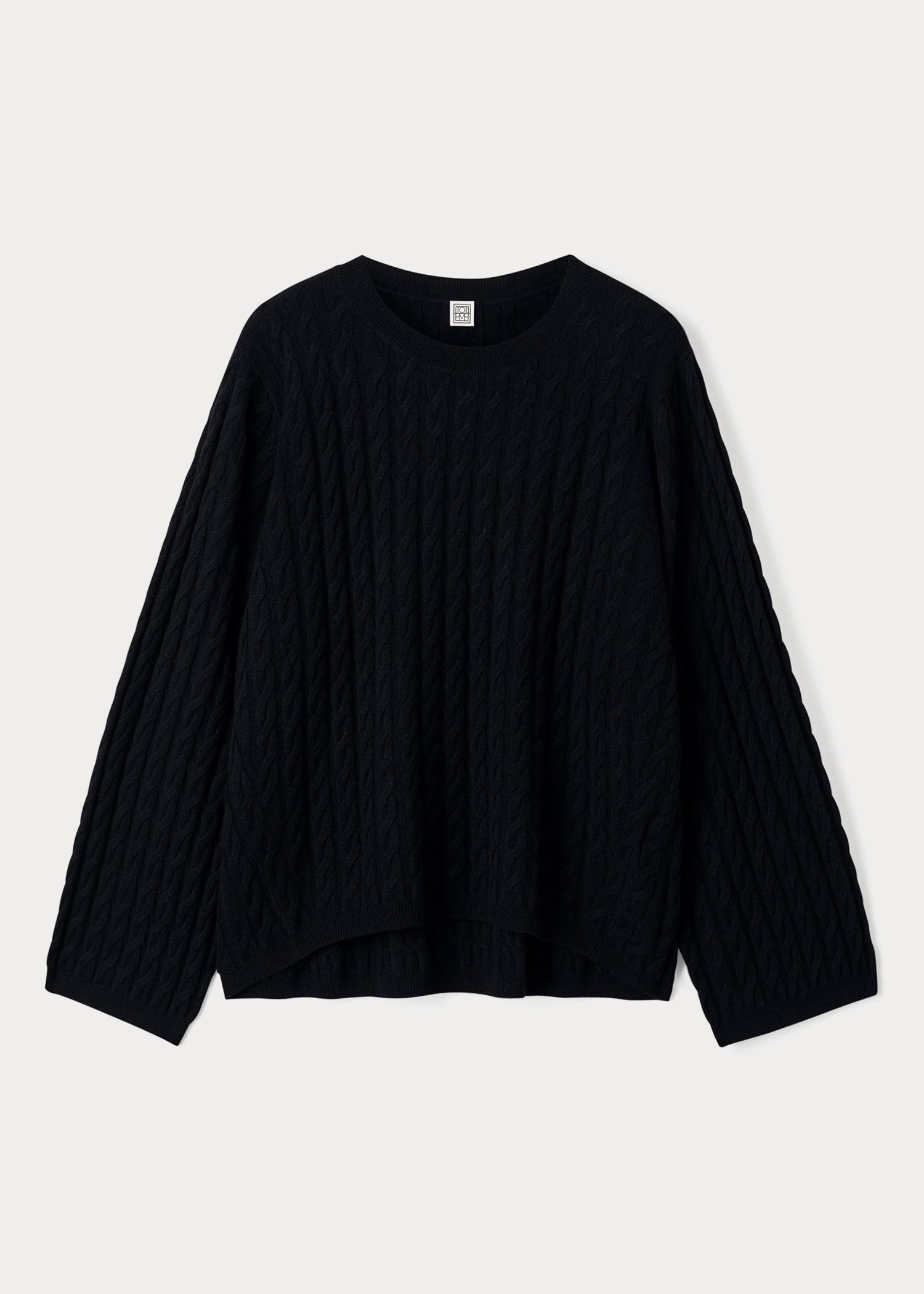 Cashmere cable knit black - 1