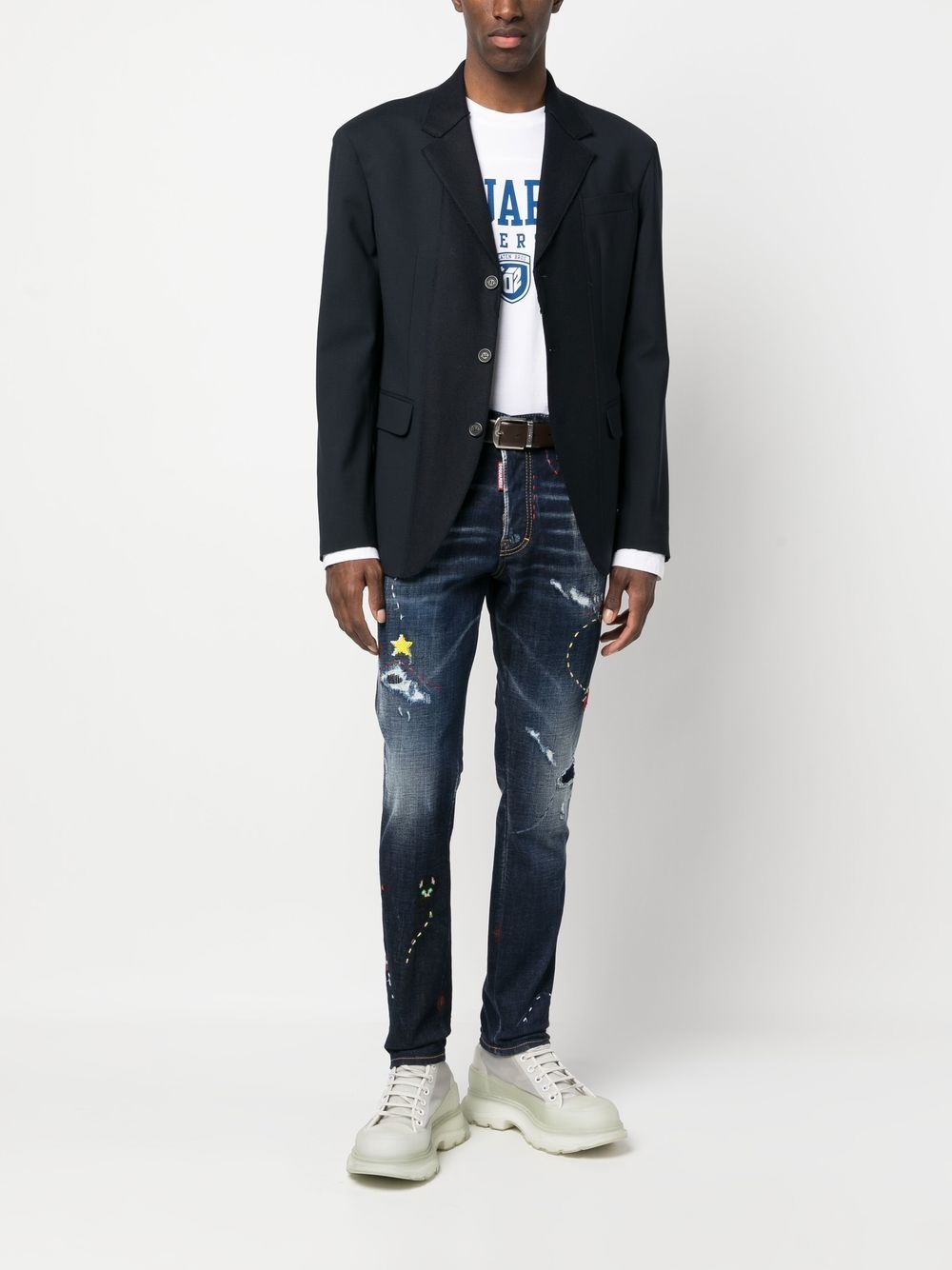 tailored single-breasted blazer - 2