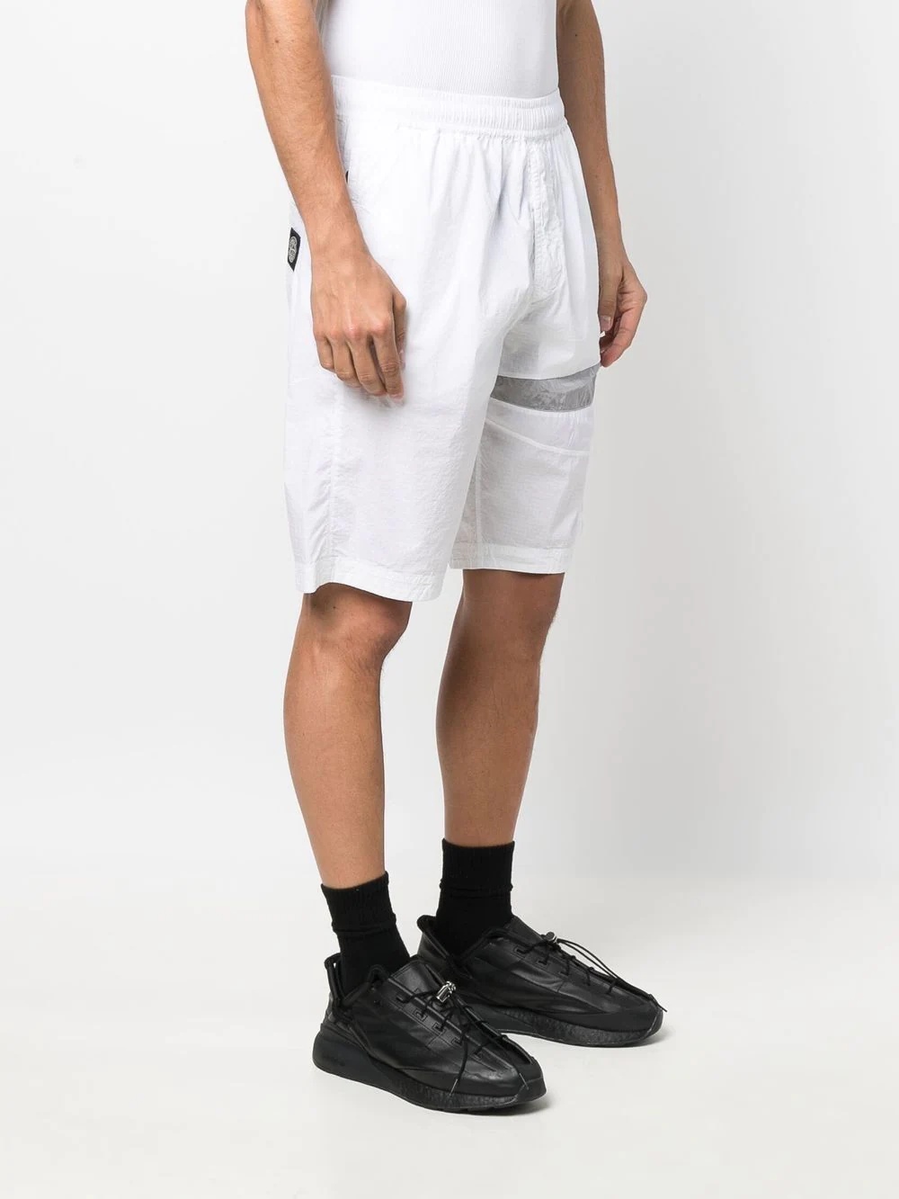 logo-patch track shorts - 3