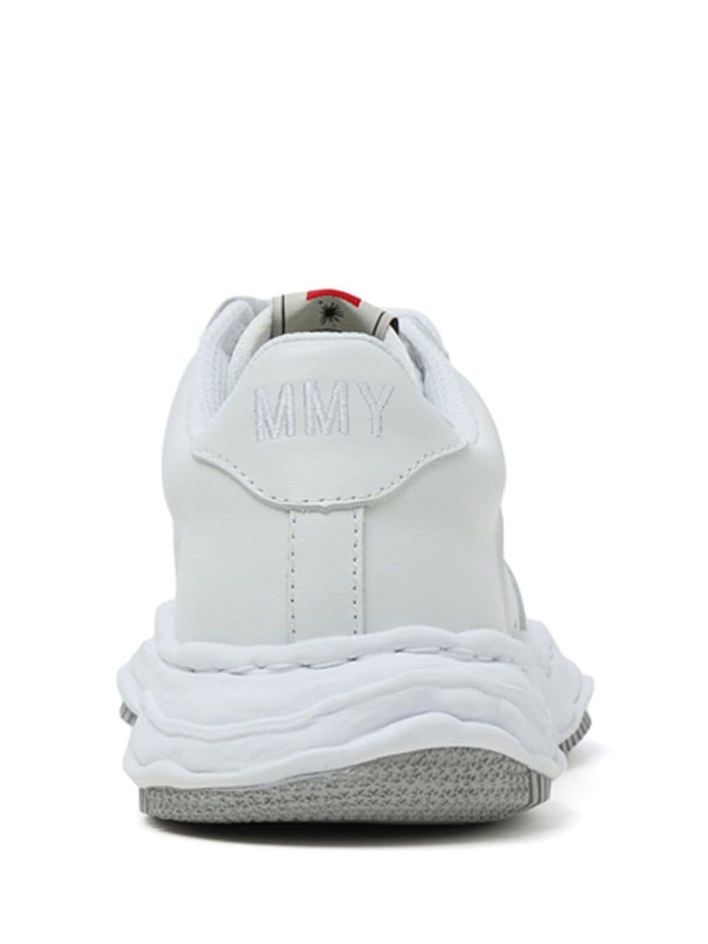 leather low-top sneakers - 4