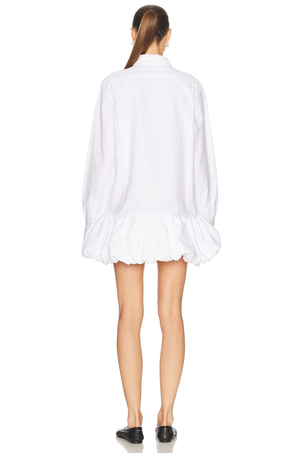 Gathered Hem Shirt Dress - 3