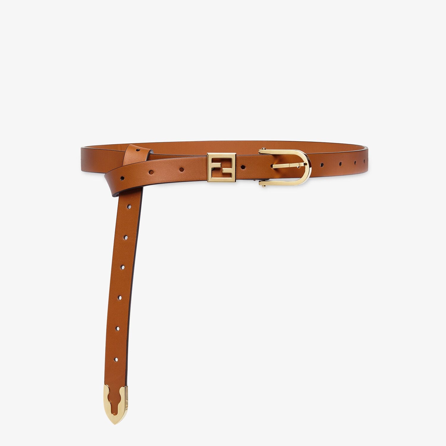 Brown leather belt - 1