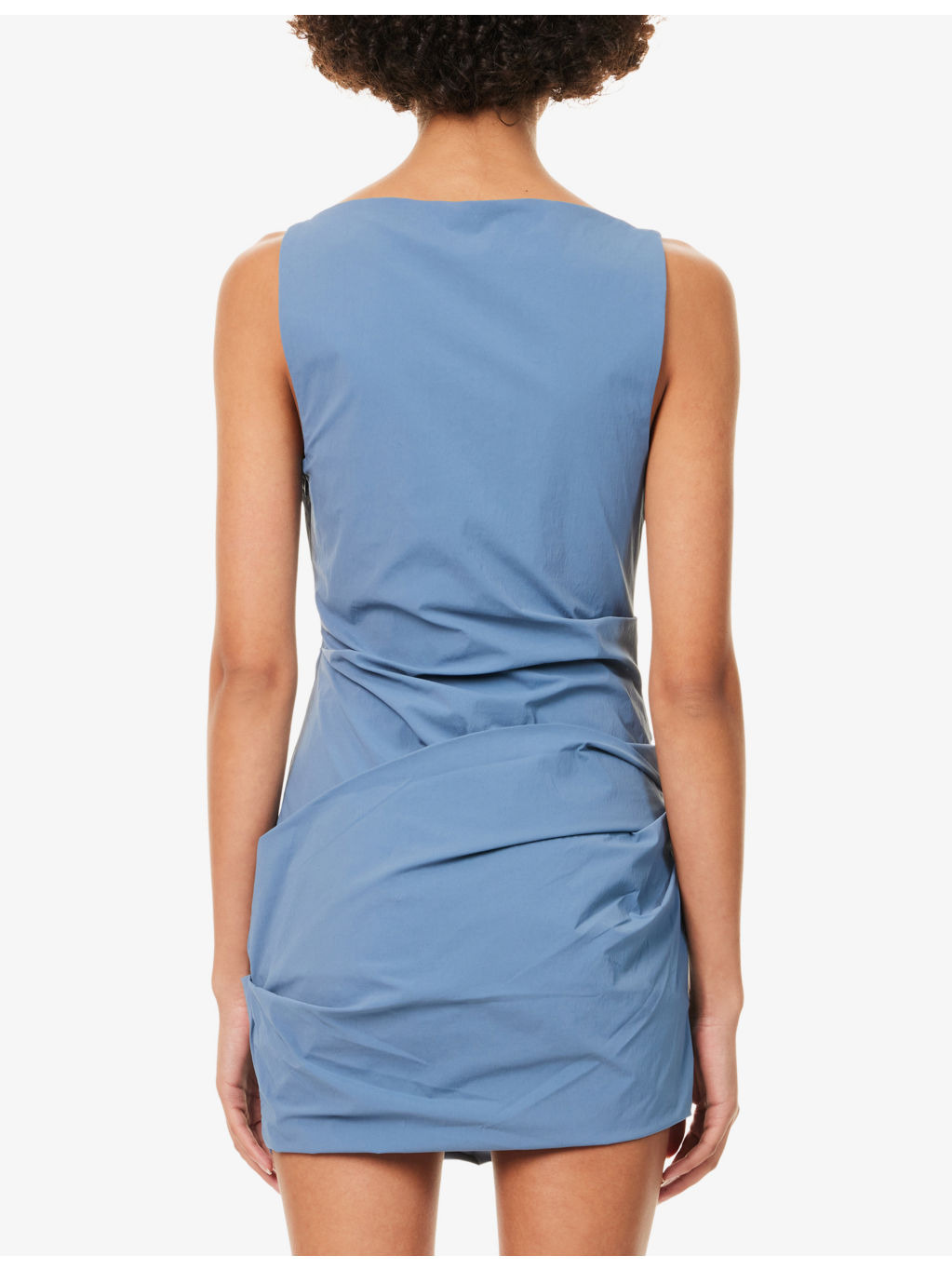 Priscilla Draped Nylon Mini Dress - 4