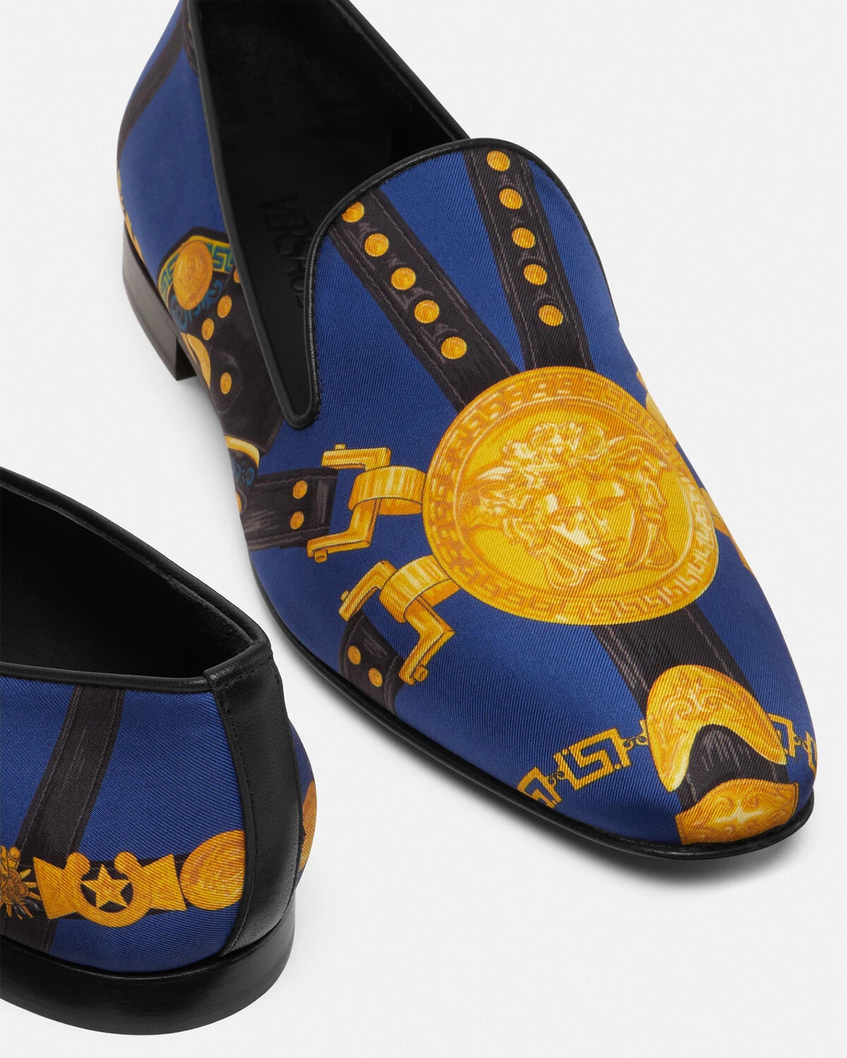 Medusa Saddle Silk Slippers - 4