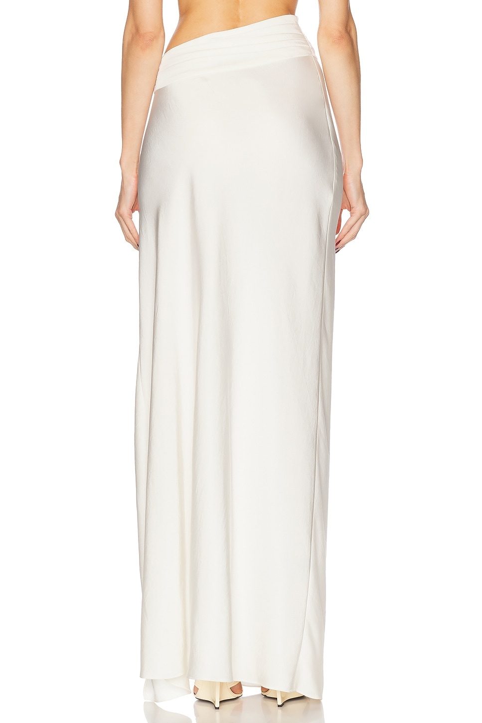Lightweight Satin Asymmetric Skirt - 4