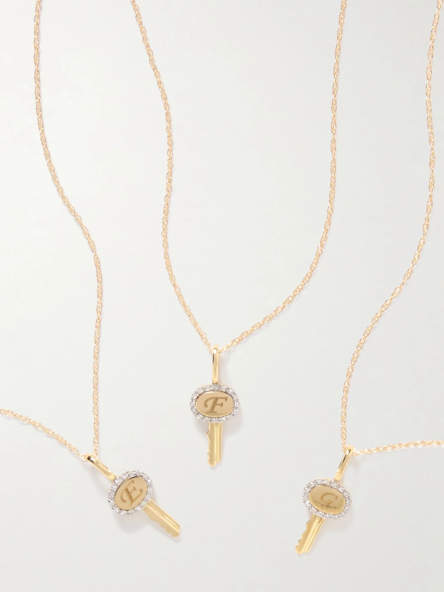 Home Sweet Home 10-karat gold diamond necklace Gold - 1