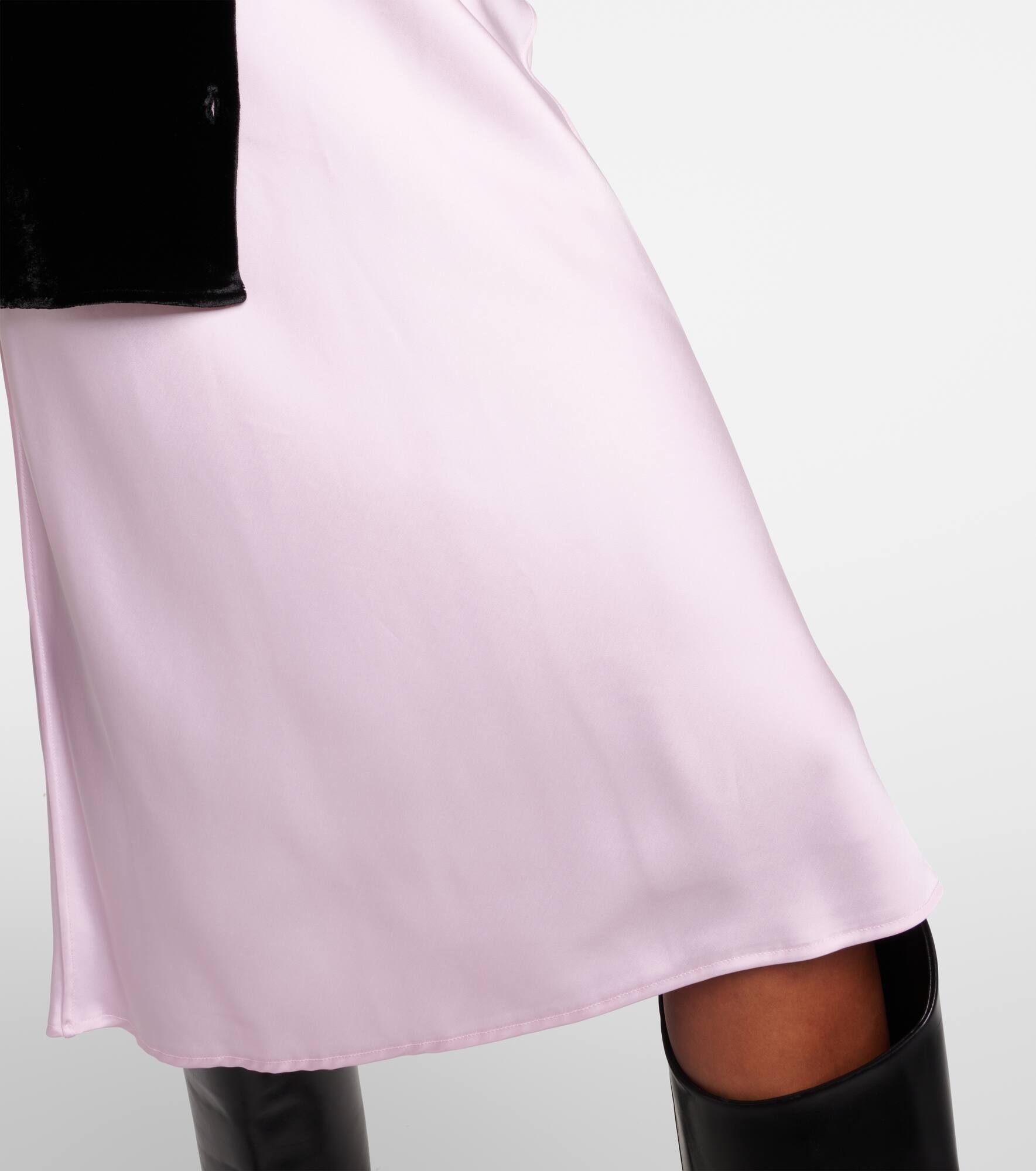 Satin midi skirt - 5