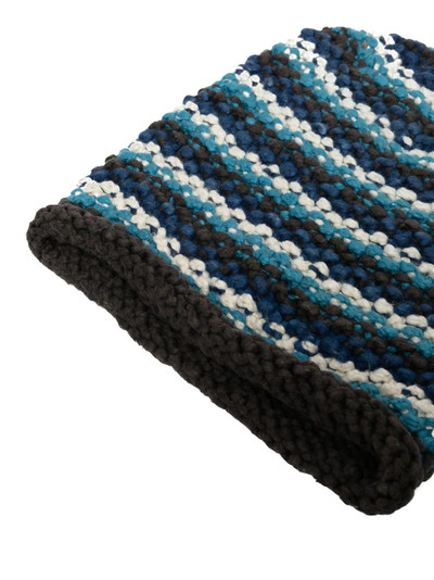 The Elder Statesman chunky-knit striped beanie outlook