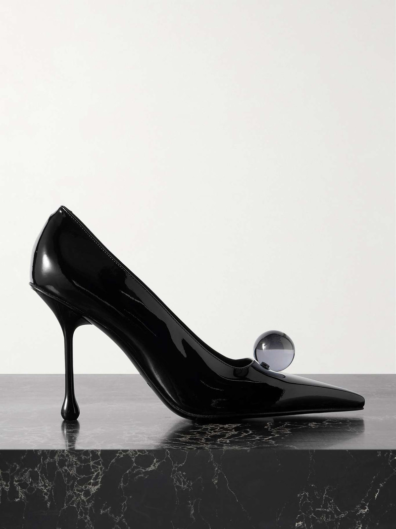 Orb 95 embellished patent-leather pumps - 1