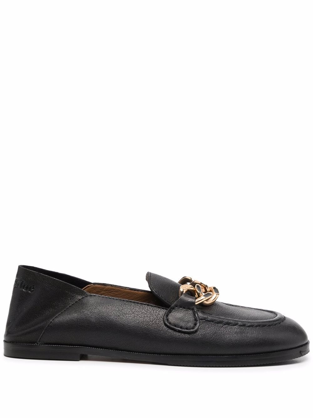 chain-link detail loafers - 1