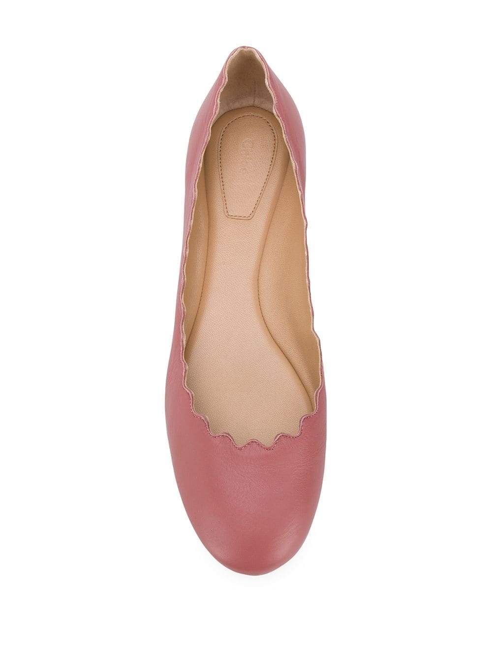 scalloped edge ballet pumps - 4