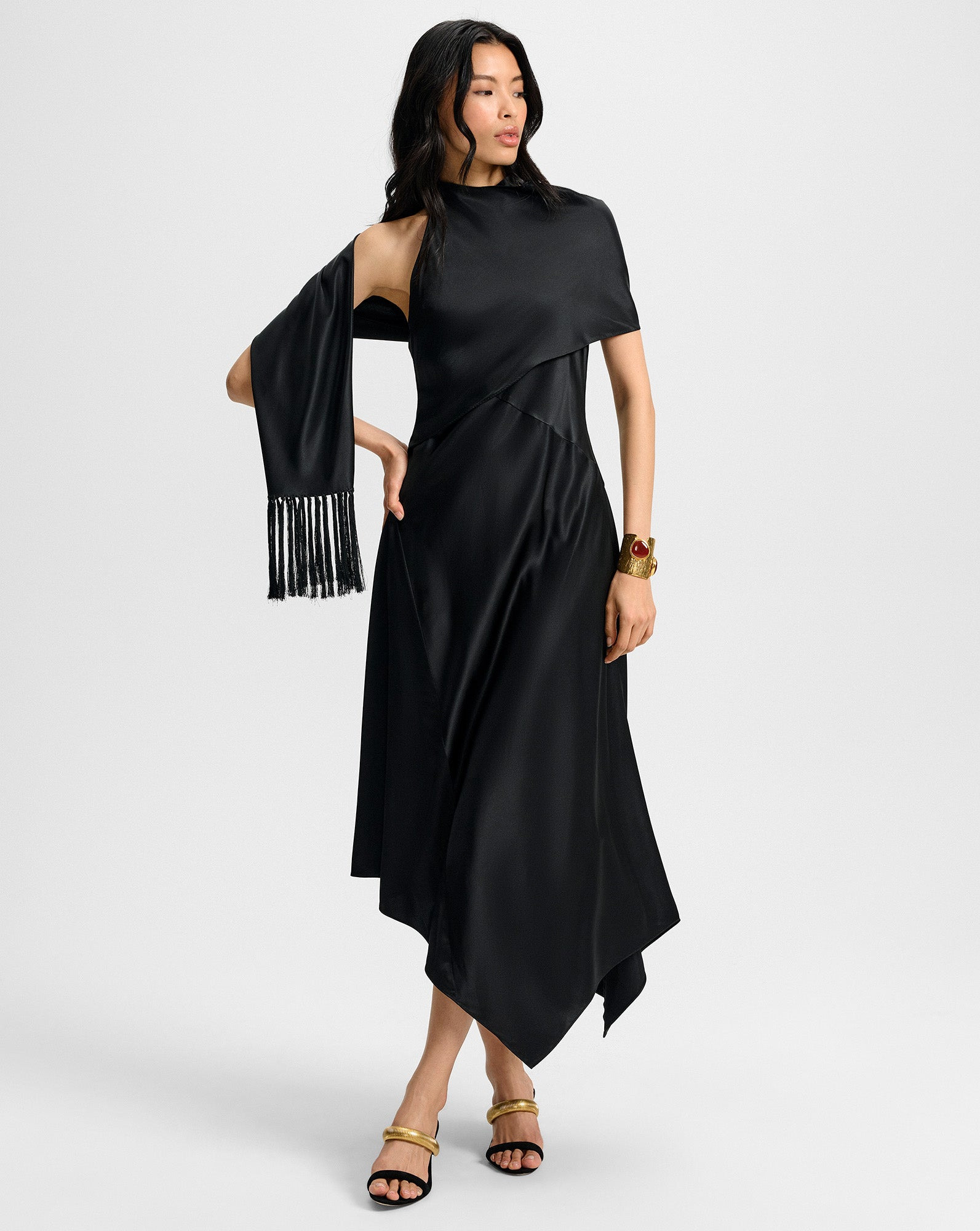 WYNDHAM SILK MIDI DRESS - 3
