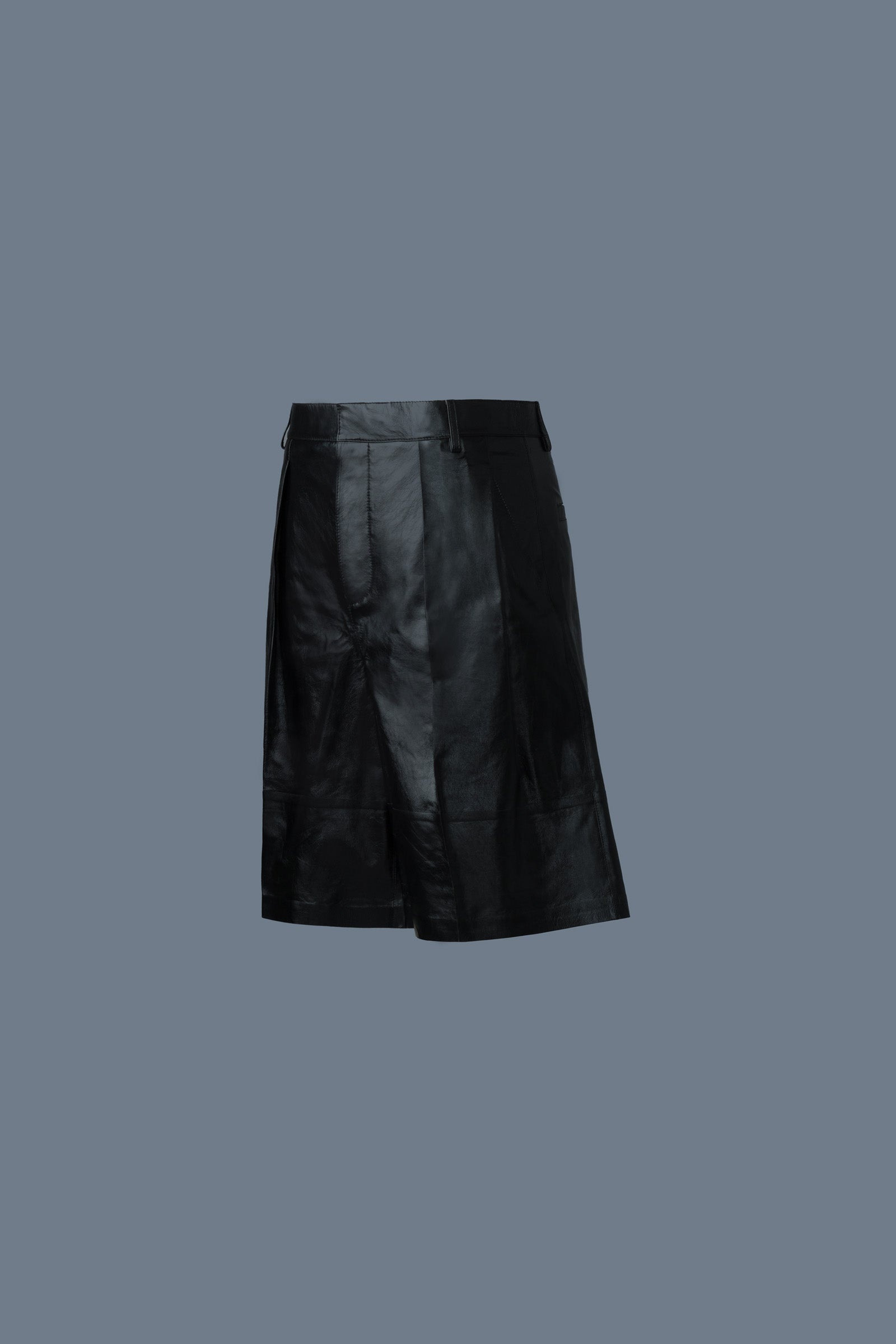 DELMAR-L Pleated Leather Shorts - 1
