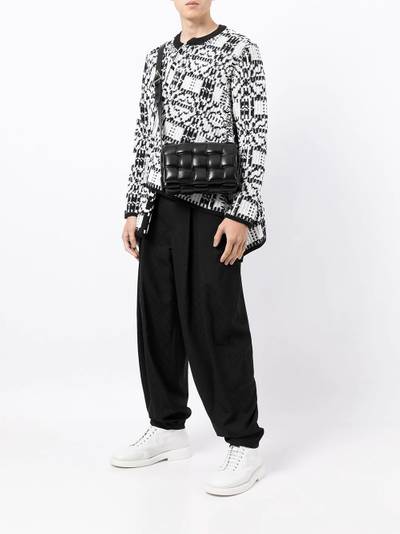 Comme des Garçons Homme Plus geometric-pattern pleated trousers outlook