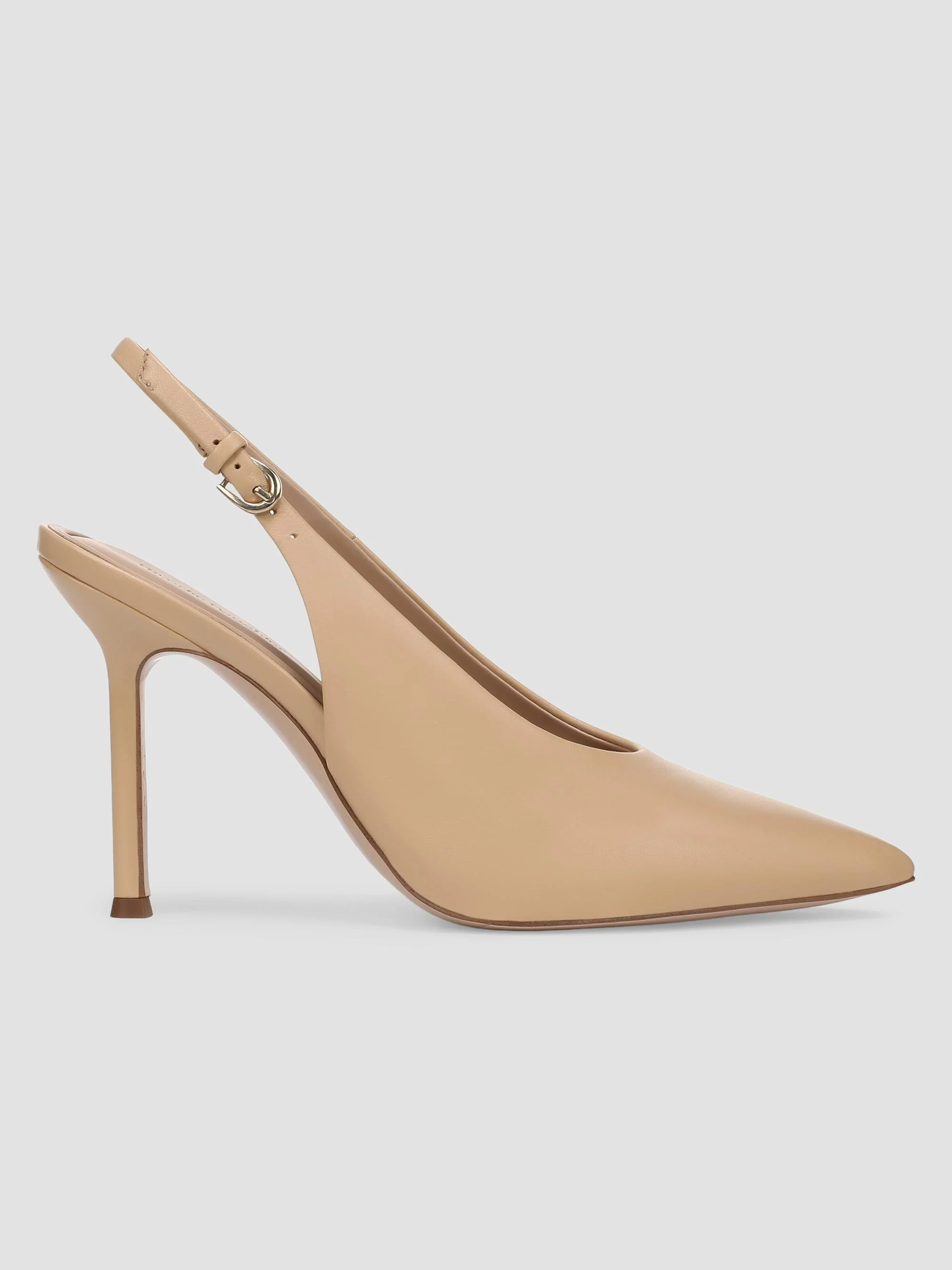 Women's Remy 95MM Leather Slingback Pumps - Warm Sand - 1