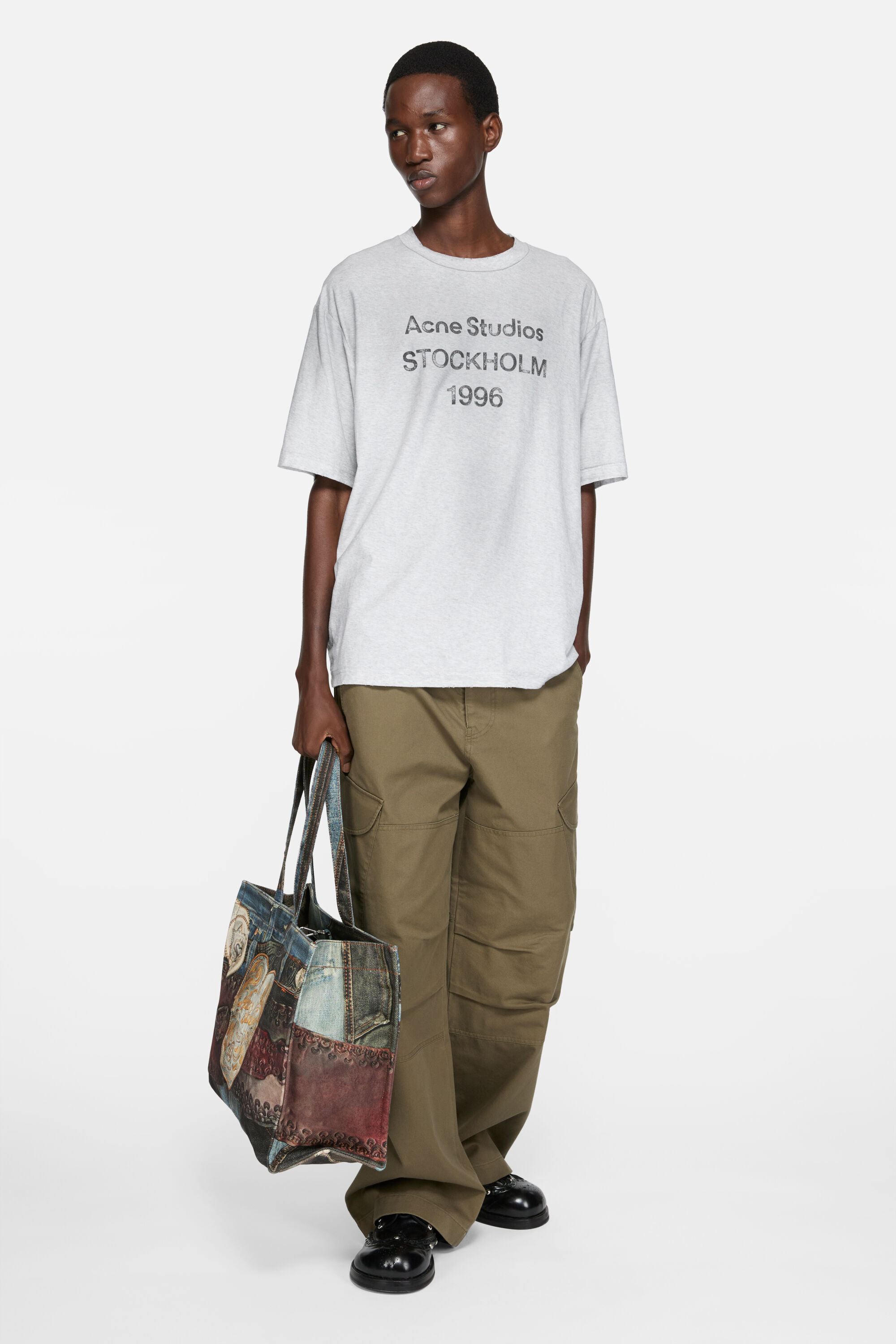 Logo t-shirt - Relaxed unisex fit - Pale Grey Melange - 2