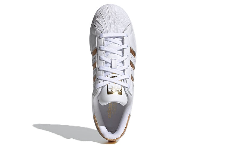 (WMNS) adidas Superstar 'White Gold Sequins' G55658 - 5