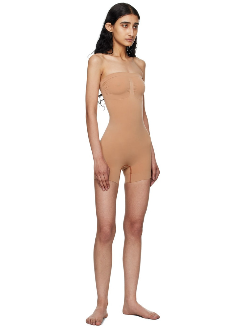 SKIMS Tan Seamless Sculpt Strapless Shortie Bodysuit outlook