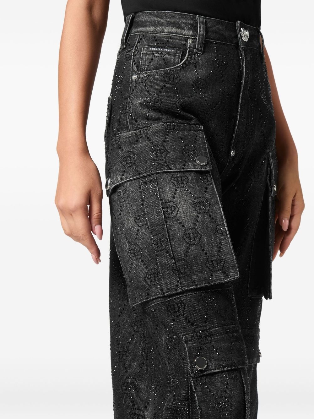 Cargo Monogram Strass jeans - 5