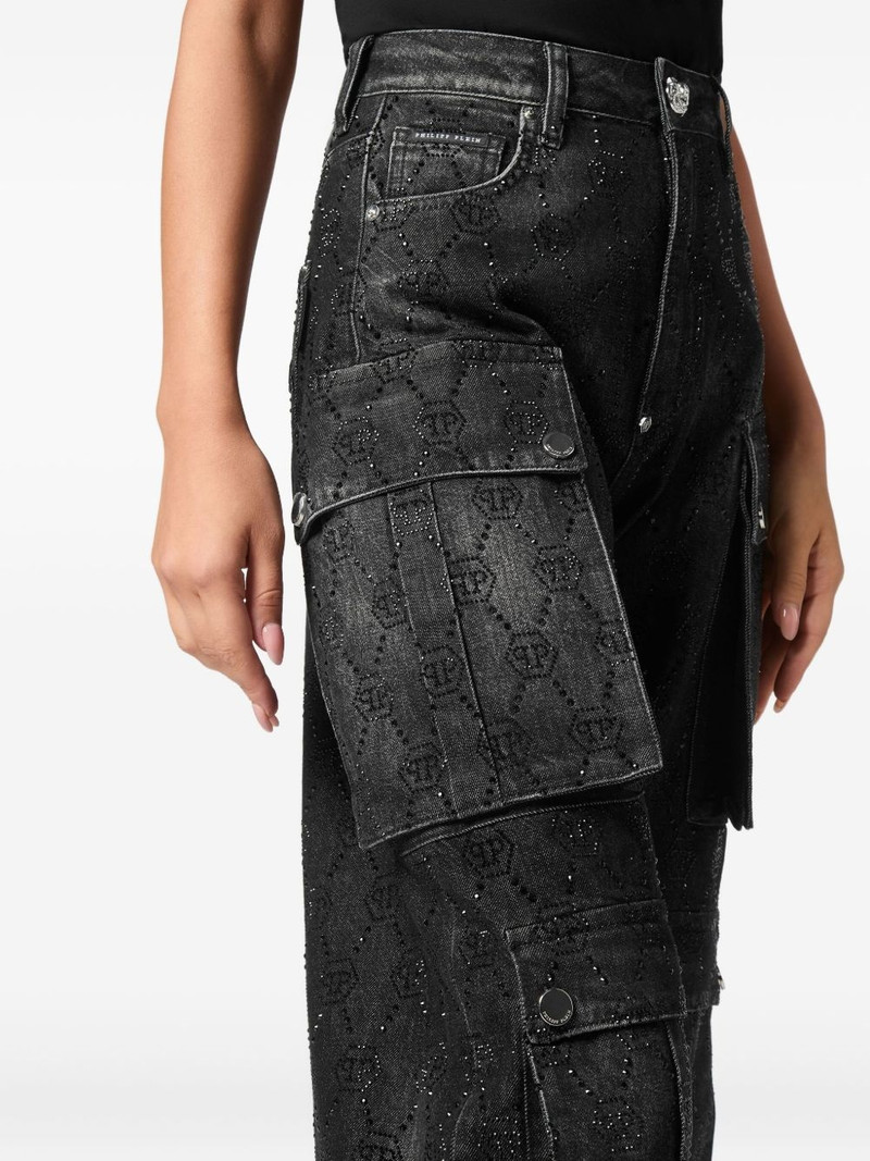 Cargo Monogram Strass jeans 5