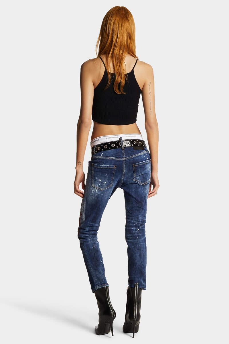 DARK EASY WASH COOL GIRL JEANS - 4