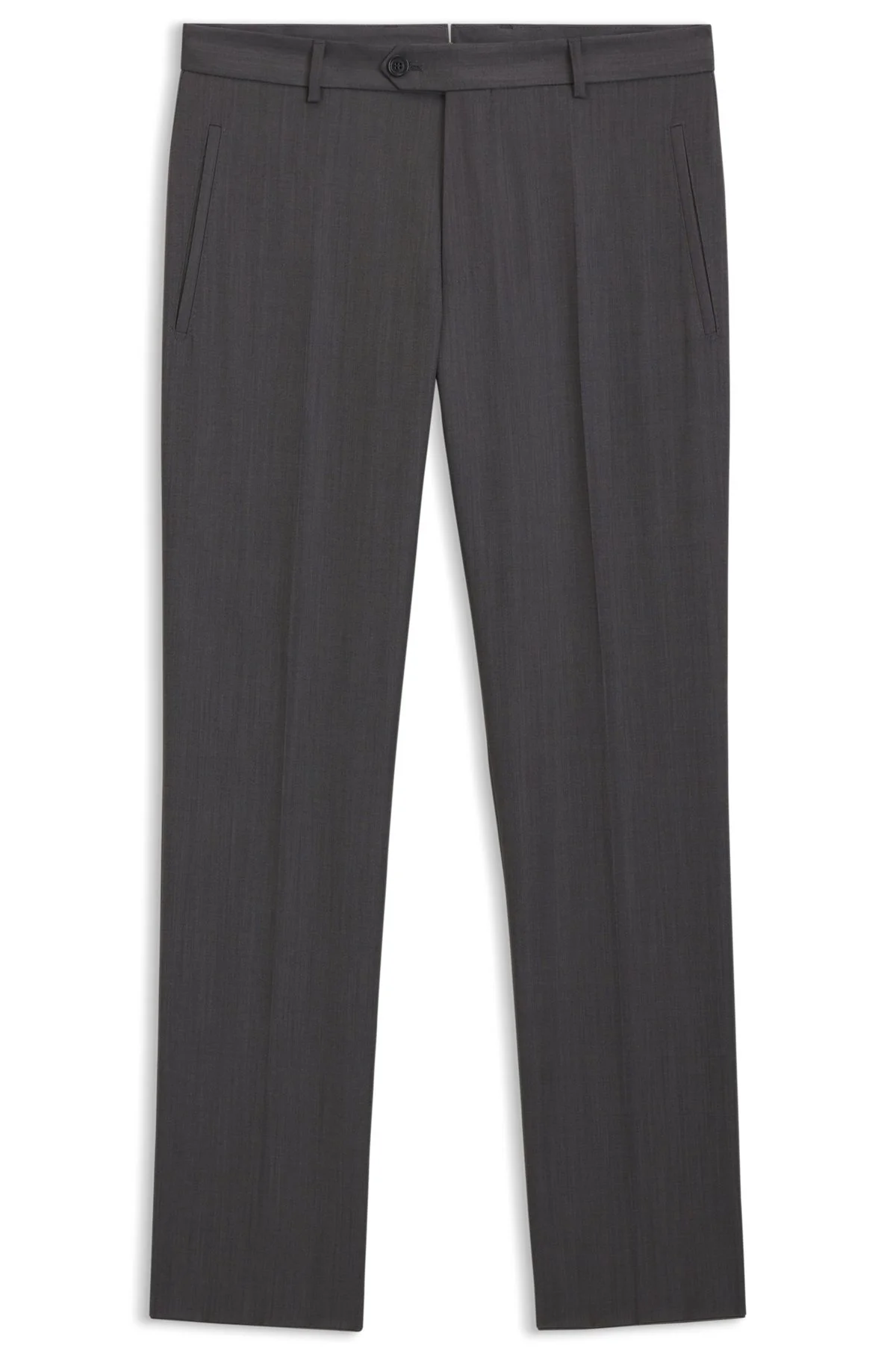 WATER-REPELLENT REGULAR-FIT TROUSERS IN VIRGIN WOOL - 1