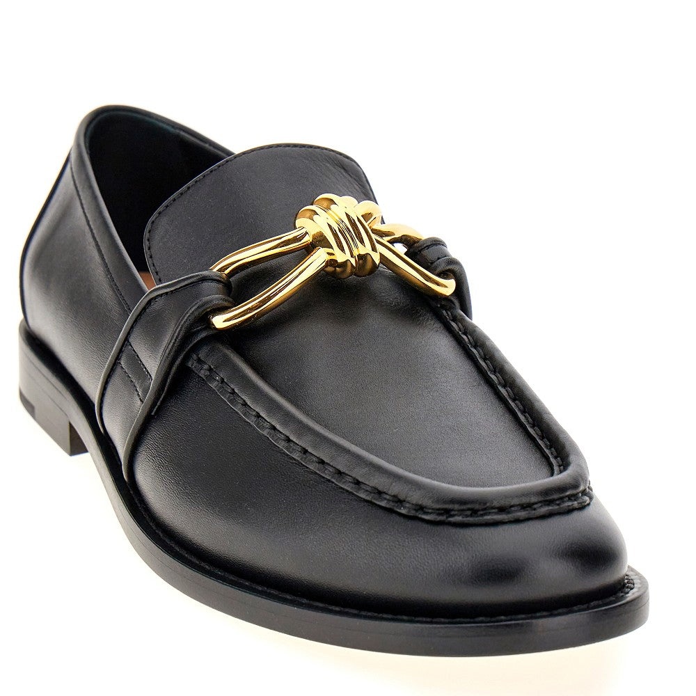 KNOT DETAIL LEATHER LOAFERS - 2