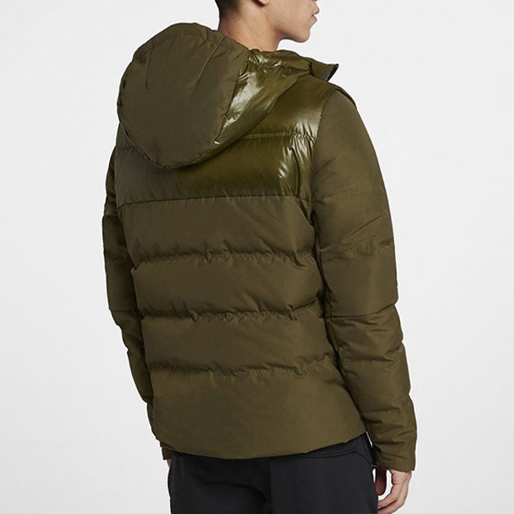 Air Jordan Windproof Stay Warm Casual hooded down Jacket Green 924676-395 - 4