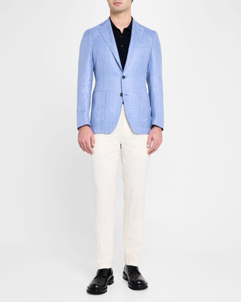 Canali Men's Wool-Blend Hopsack Blazer outlook