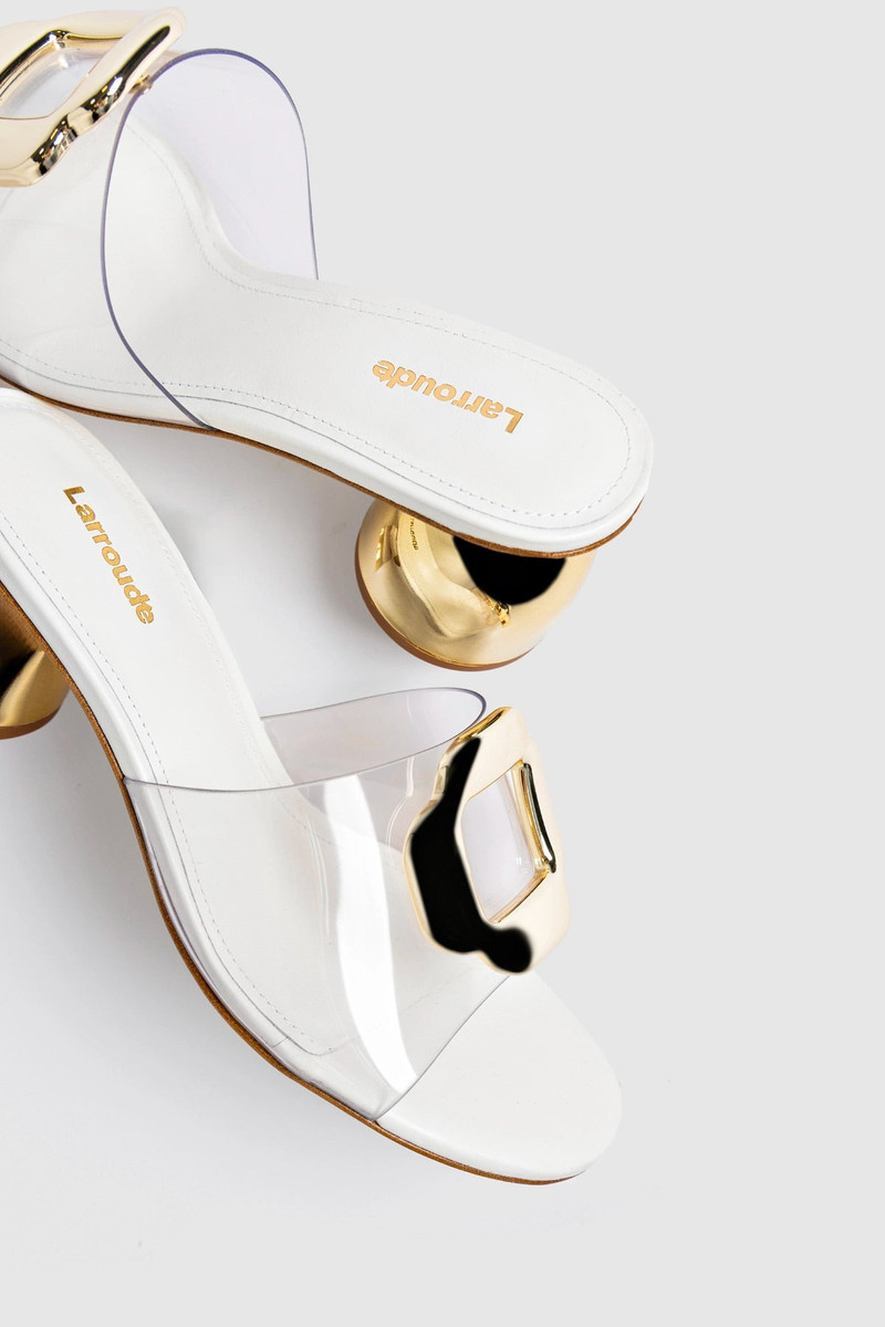Margherita Clear Mule White Leather 5