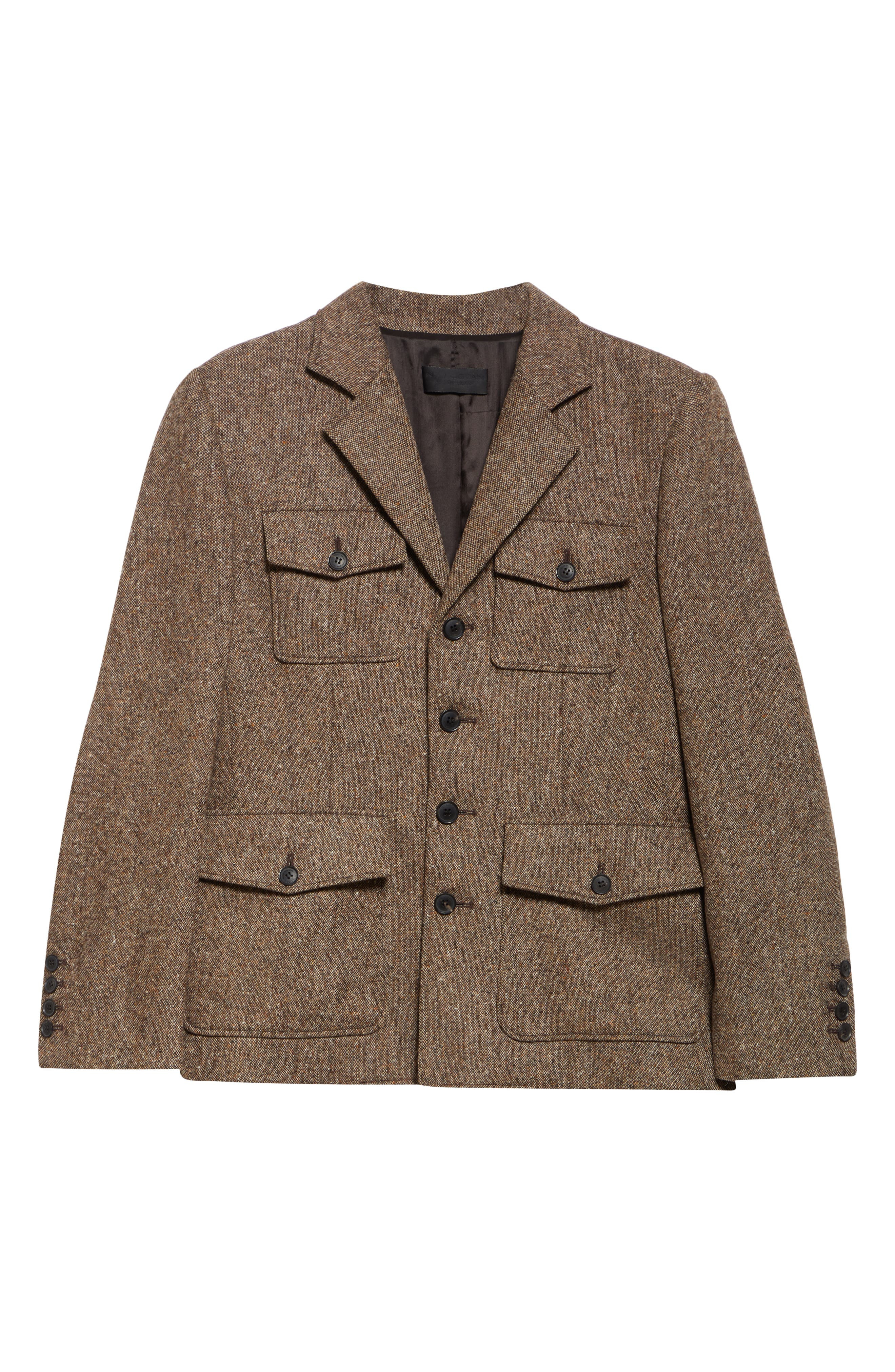 Nili Lotan Fleur Virgin Wool Blend Tweed Jacket in Colonial Brown Donegal at Nordstrom - 7