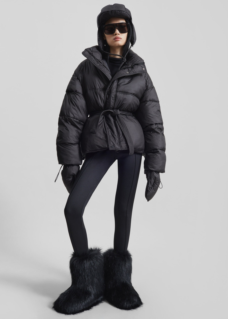 Moena Puffer Jacket & Accessories Set - Black 9