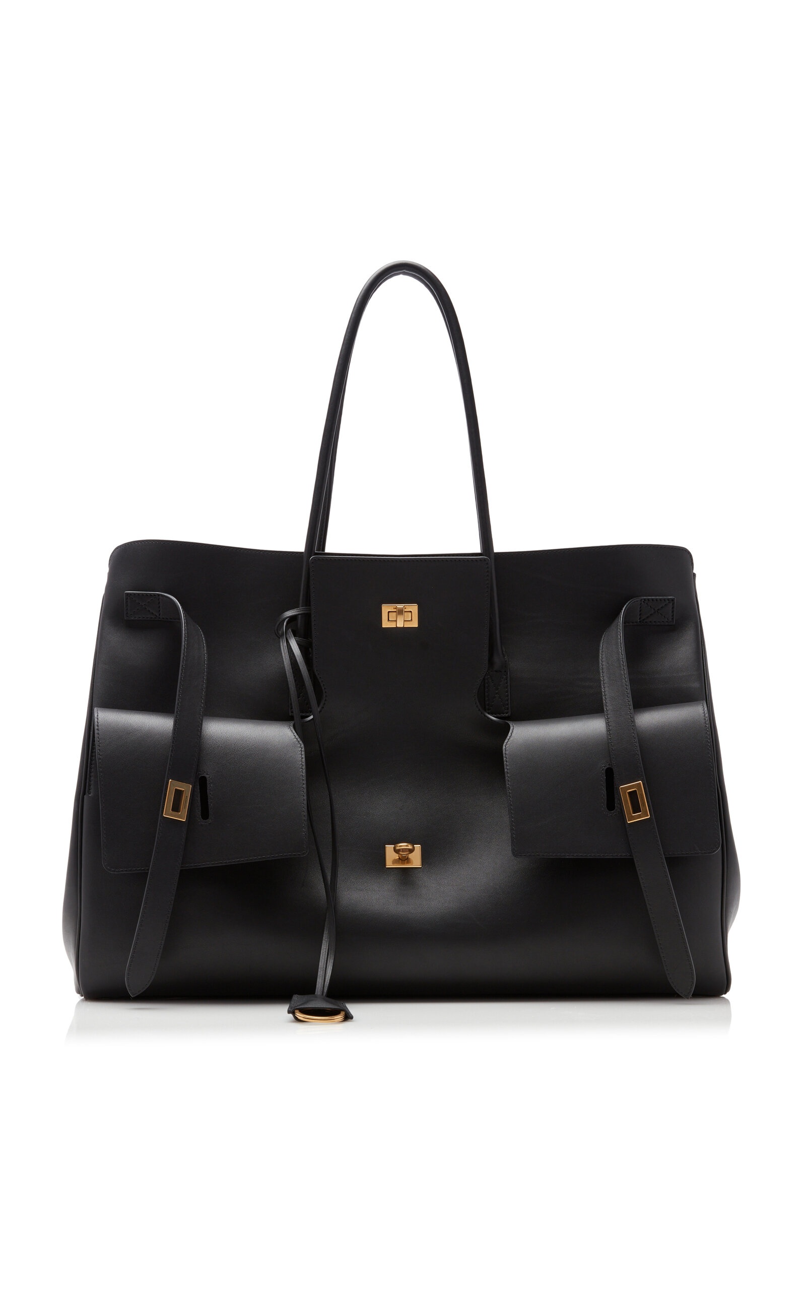 BALENCIAGA Bel Air XL Leather Carry-All Bag black