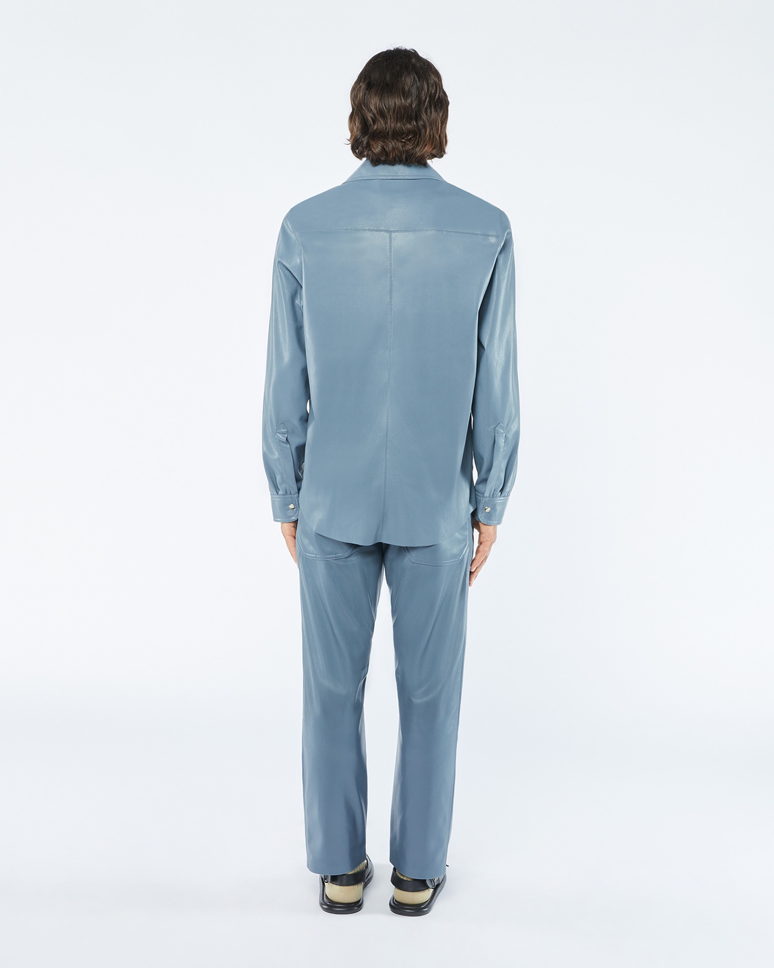 MAKAI - OKOBOR™ alt-leather shirt - Storm blue - 4