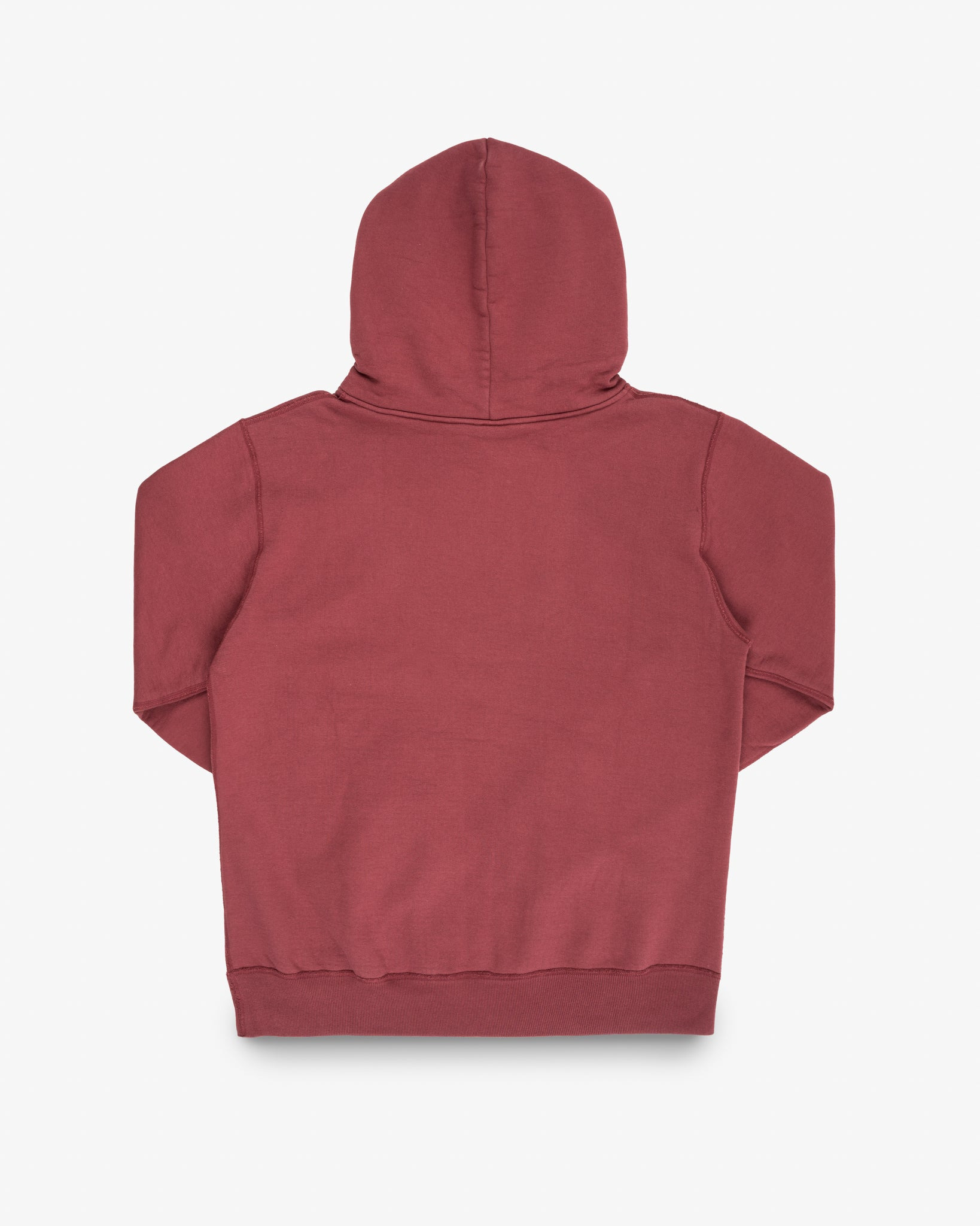 IHSW-49-BUR 14oz Ultra Heavyweight Loopwheel Cotton Hoodie - Burgundy - 5