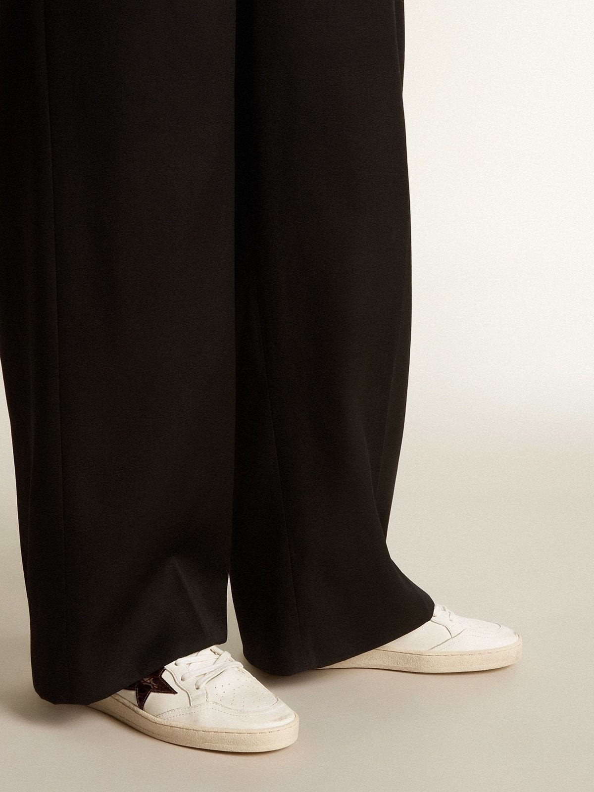Ball Star with burgundy croc-print leather star and gold heel tab - 3