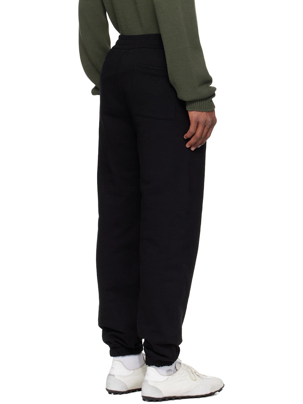 Black Embroidered Logo Sweatpants - 3