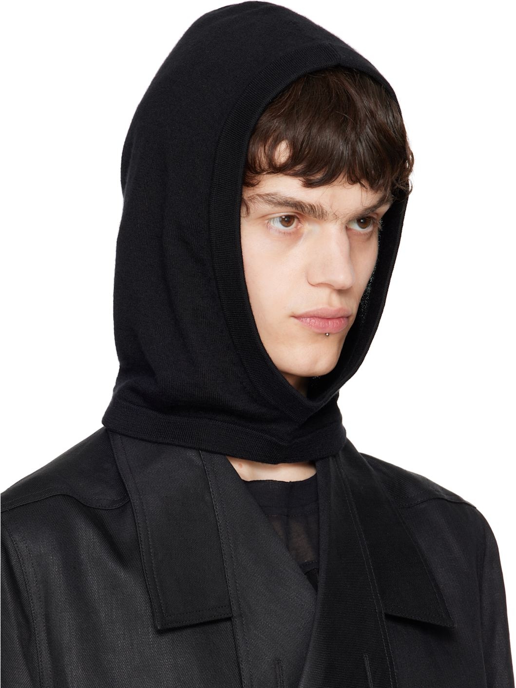 Black Hollywood Cashmere Hood - 2