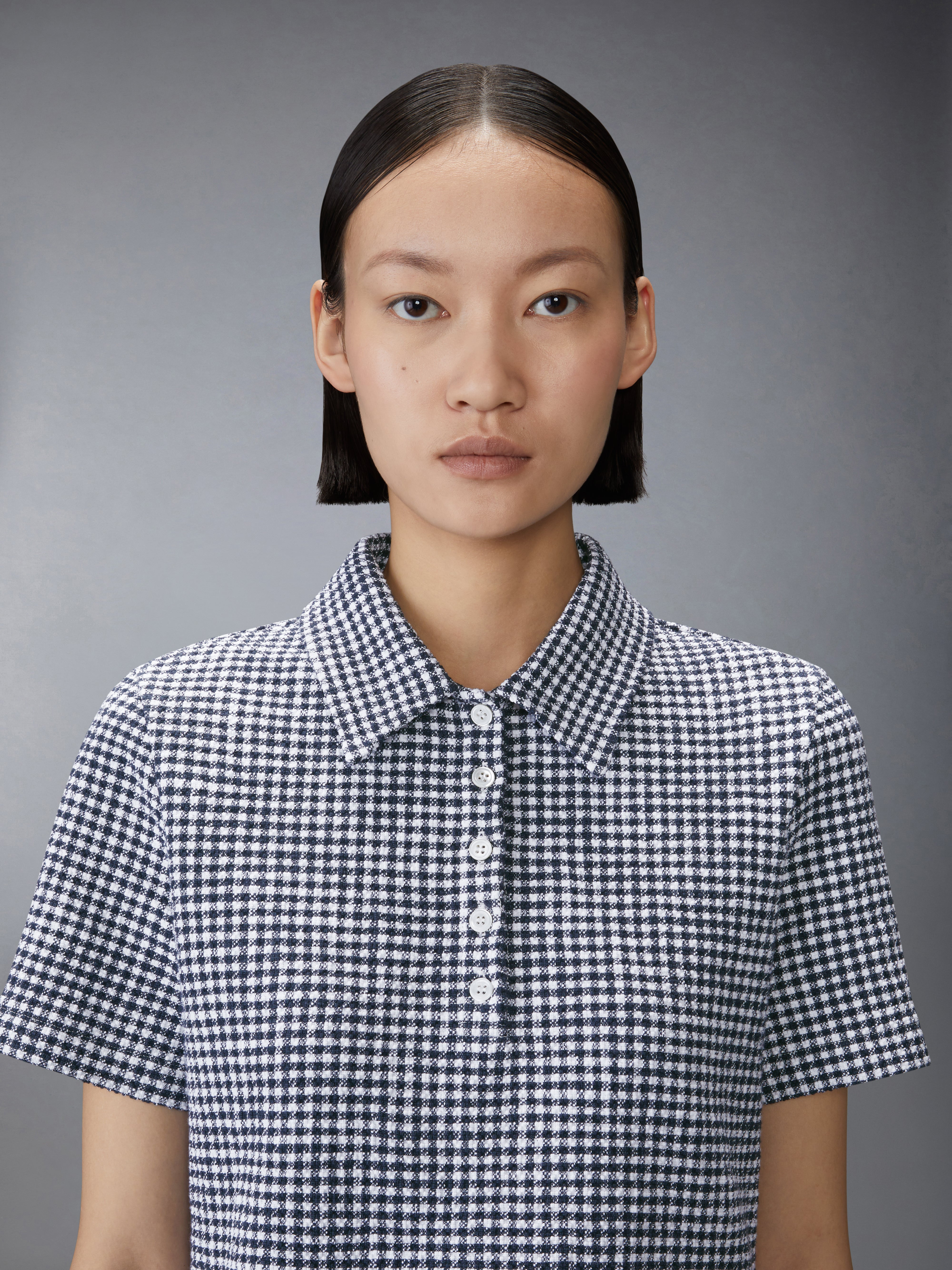 GINGHAM COTTON TWEED POLO - 6