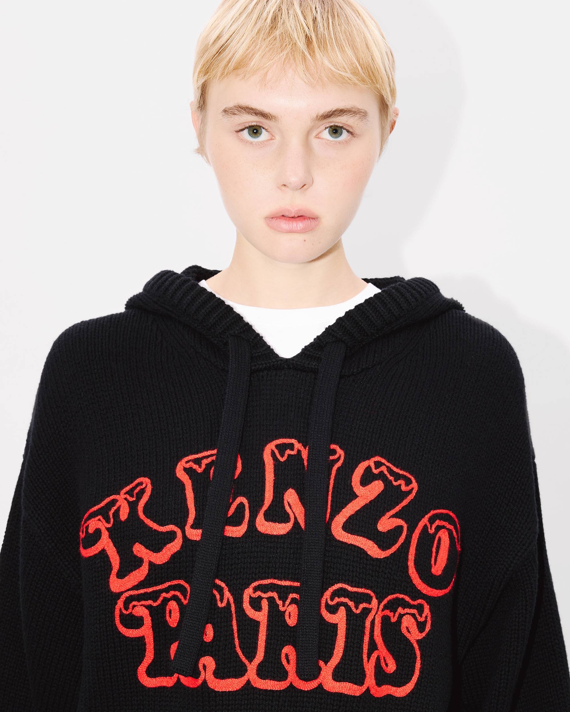 'KENZO VERDY MARKET' genderless knitted hoodie in wool and cotton - 6