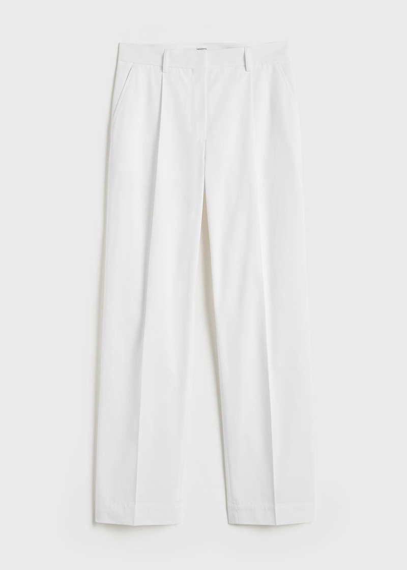 Slanted pocket trousers white - 1