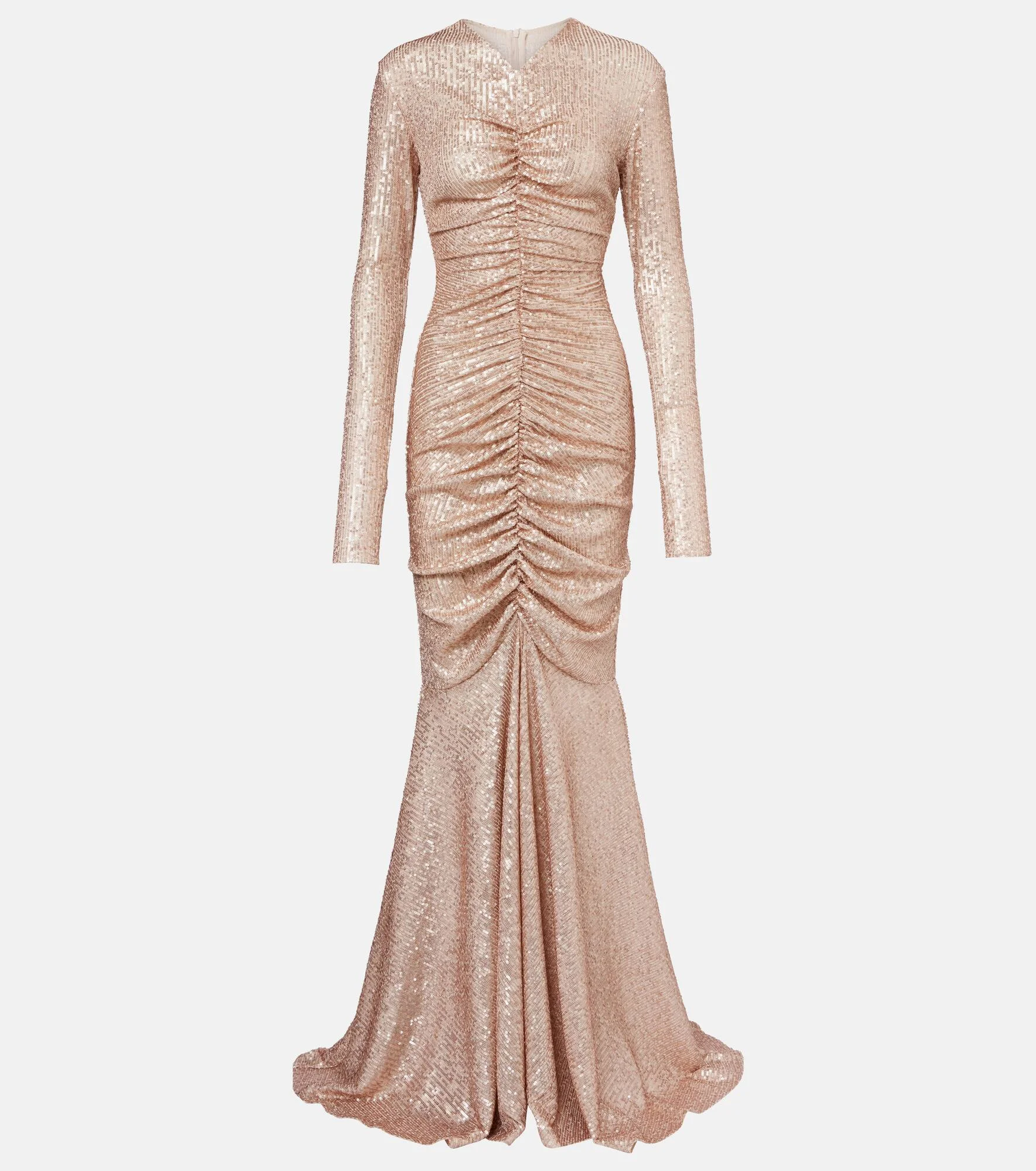 Ruched sequined gown - 1