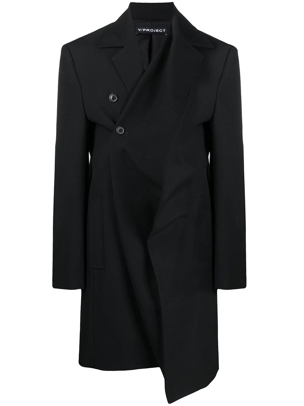 cross front single breasted coat  - 1