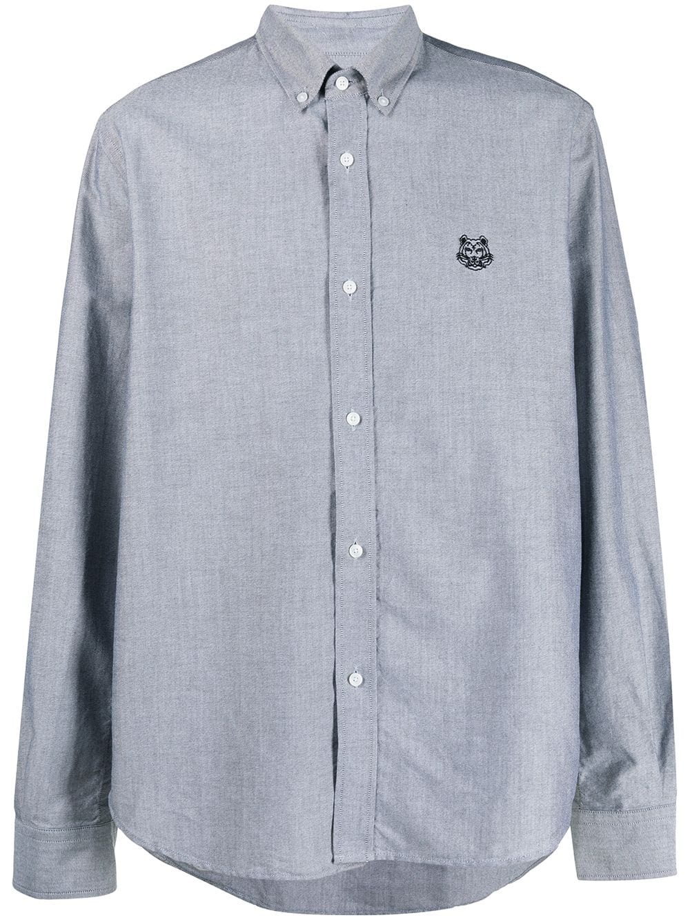 Tiger embroidered Oxford shirt - 1