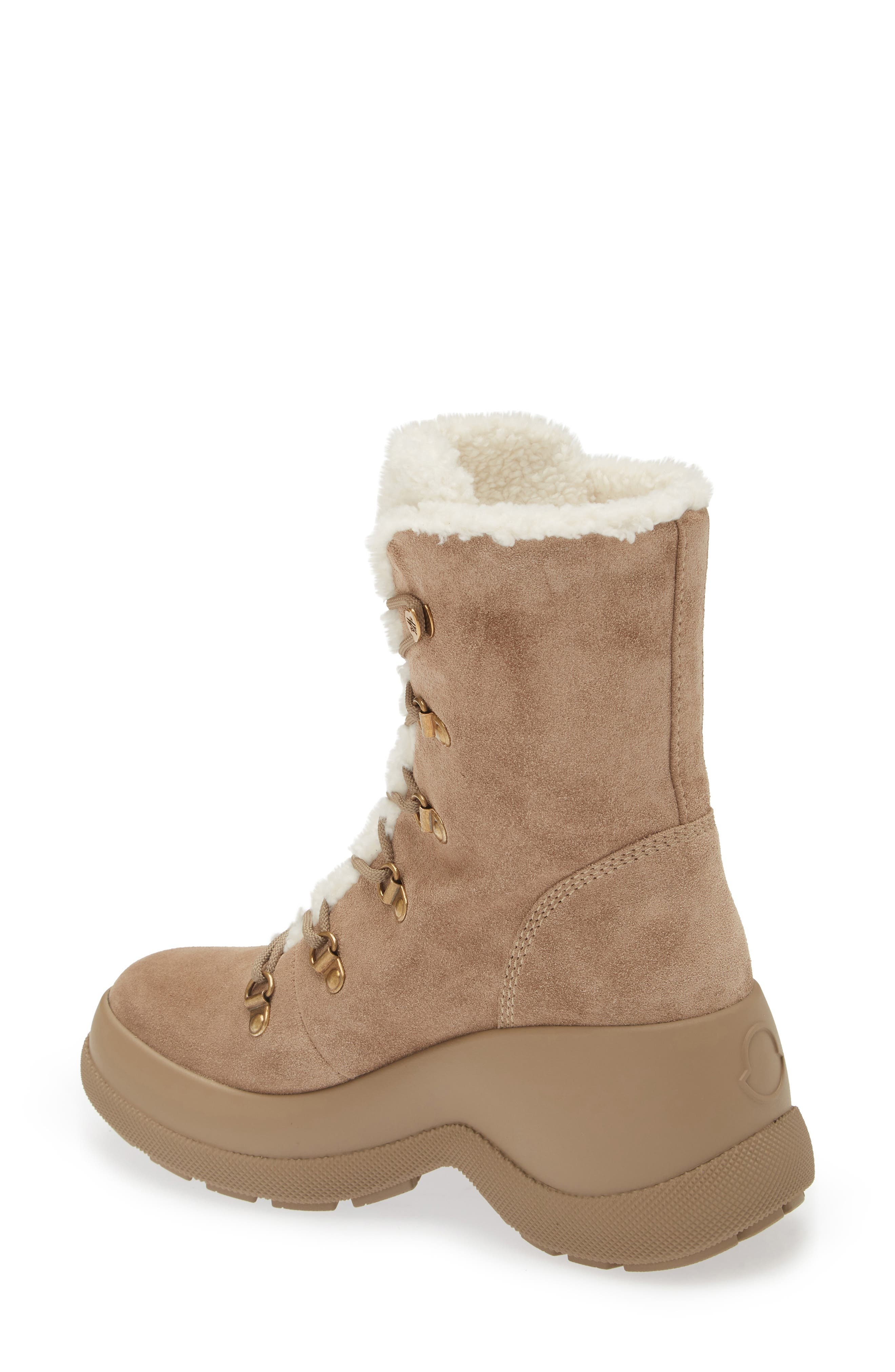 Moncler Resile Trek Faux Shearling Trim Bootie in Coriander at Nordstrom - 2