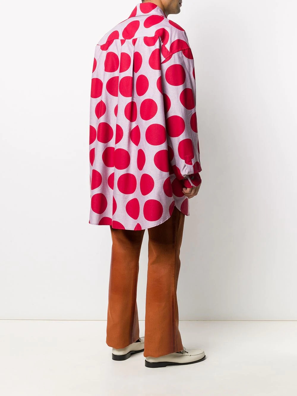 oversized maxi polka-dot shirt - 4