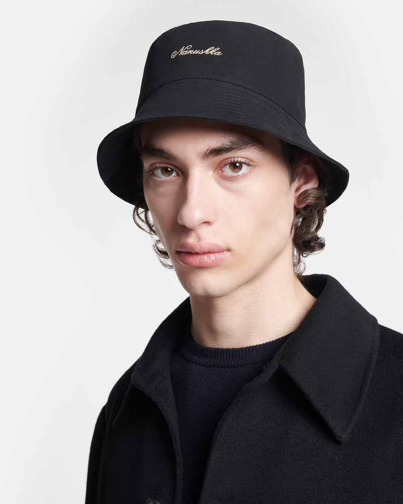 Nanushka Signature Calligraphy Bucket Hat outlook