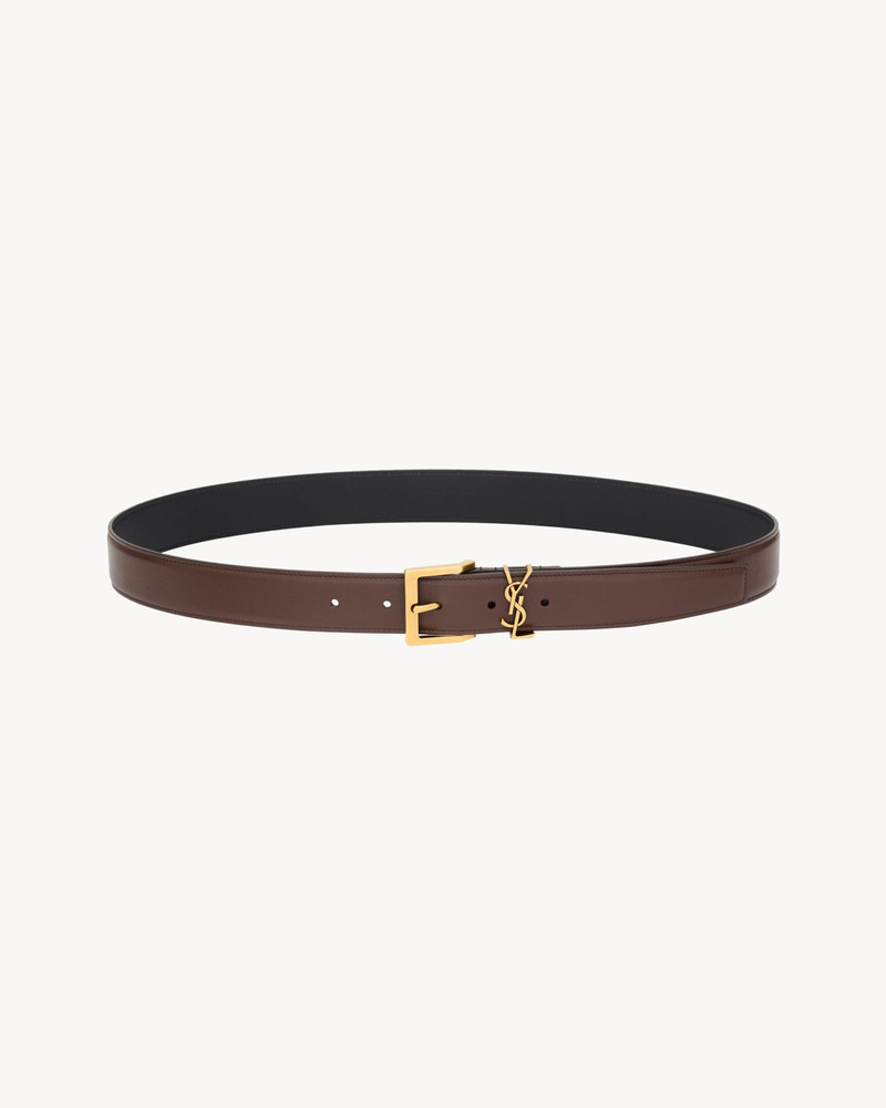 SAINT LAURENT CASSANDRE VADIM BELT IN SMOOTH LEATHER outlook