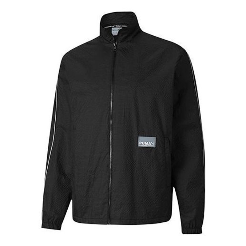 Puma Sportswear 적당한 긴 소매 상표 로고 운영하는 재킷 ' 검정' 599338-01 - 1