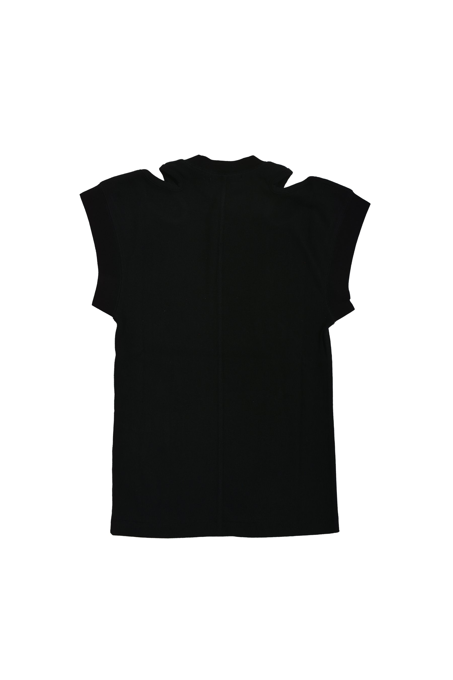 RIB JERSEY SLEEVELESS TOP / BLK - 2